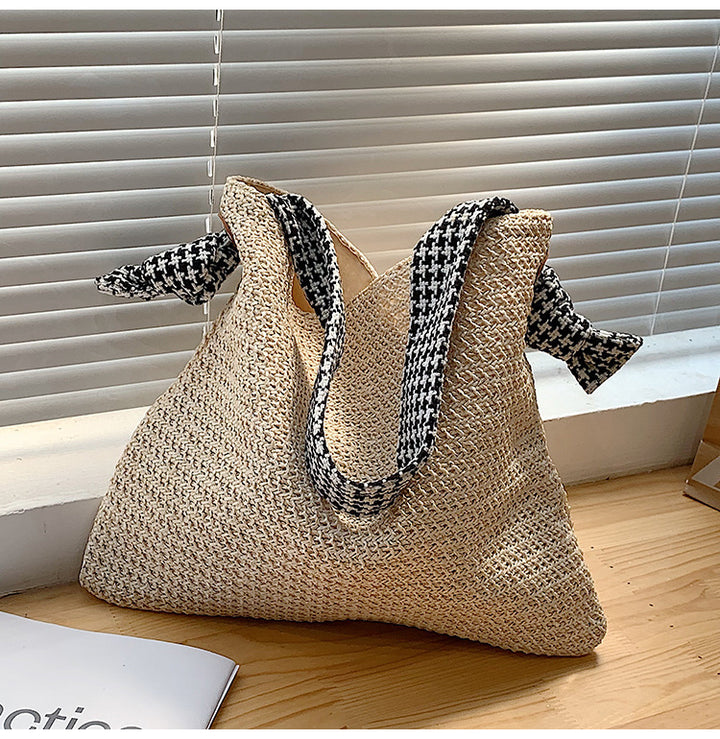 Damen elegante Strandtasche mit geflochtenem Design Nord Taschen