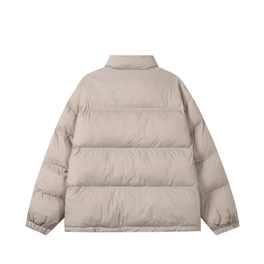 Unisex Kurz geschnittene wattierte Oversize-Jacke mit hohem Stehkragen und Logo-Print Nord Taschen