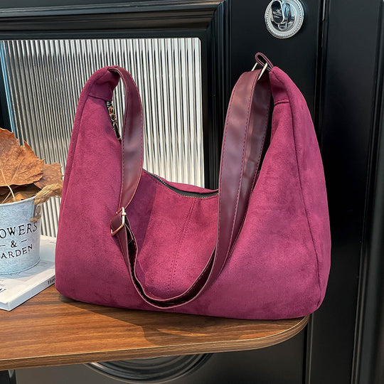 Damen elegante Schultertasche aus weichem Mikrofaserstoff Nord Taschen