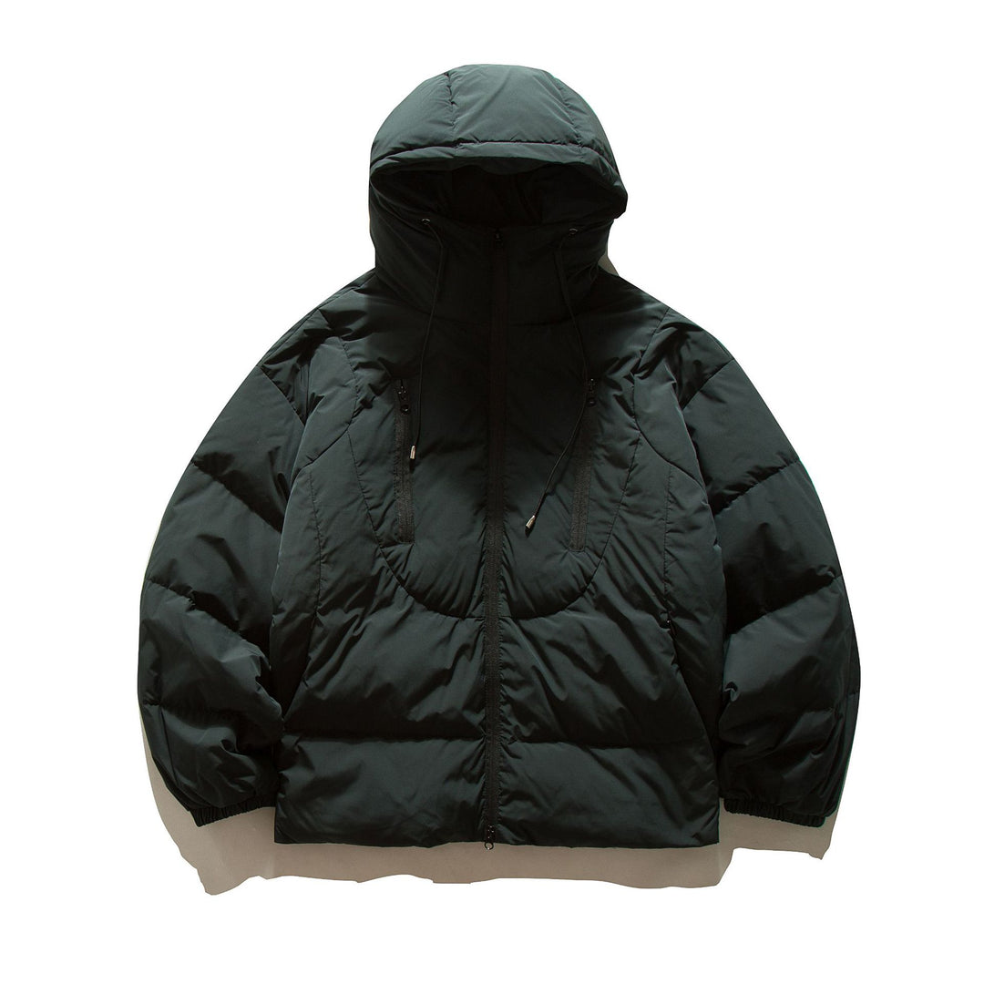 Damen Oversize gesteppte Kapuzenjacke mit voluminöser Thermowattierung Nord Taschen
