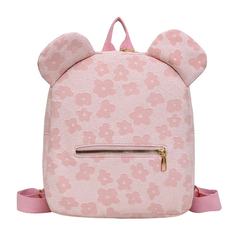 Damen Rucksack mit einzigartigem Blumenmuster und süßen Ohren Nord Taschen