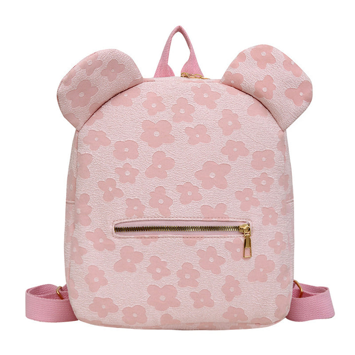 Damen Rucksack mit einzigartigem Blumenmuster und süßen Ohren Nord Taschen