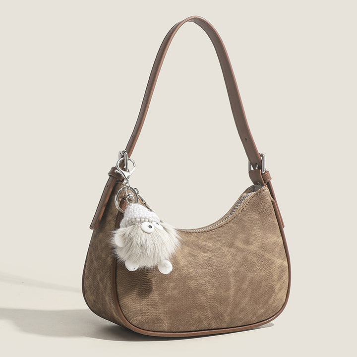 Damen Hobo-Tasche mit praktischem Kordelzug und charmantem Anhänger Nord Taschen