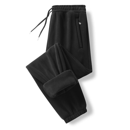 Herren Thermo-Fleece-Jogginghose mit angerauter Innenseite und Kordelbund Nord Taschen