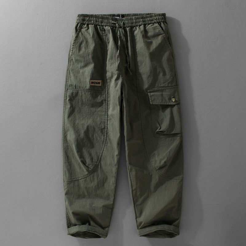 Herren Relaxte Cargo-Hose mit elastischem Bund, Kordelzug und vielseitigen Beintaschen Nord Taschen