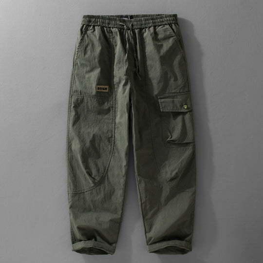 Herren Relaxte Cargo-Hose mit elastischem Bund, Kordelzug und vielseitigen Beintaschen Nord Taschen