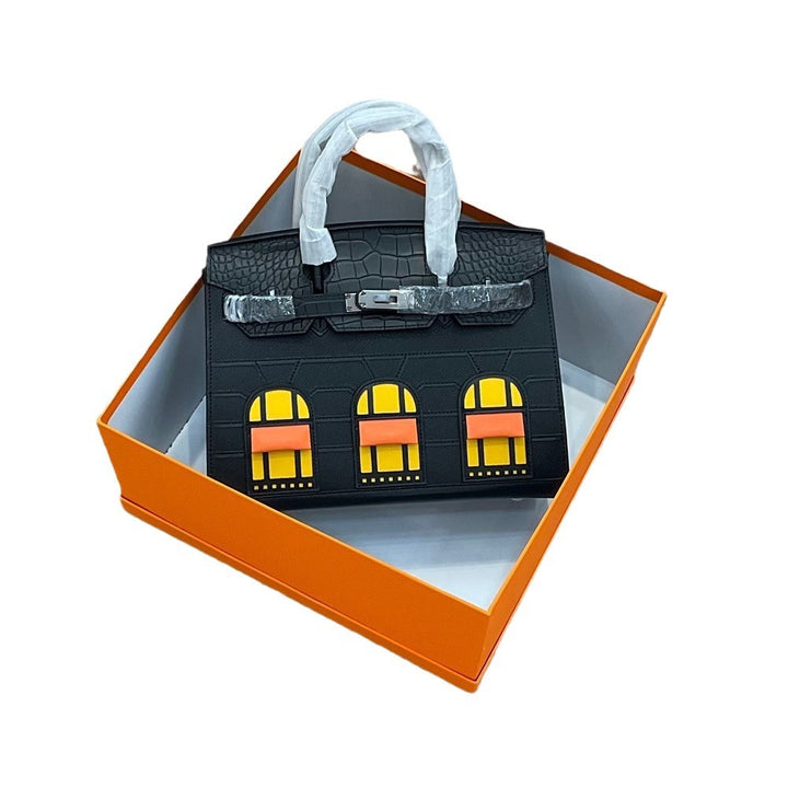 Damen modische Handtasche in Croco-Optik mit einzigartigem Design Nord Taschen