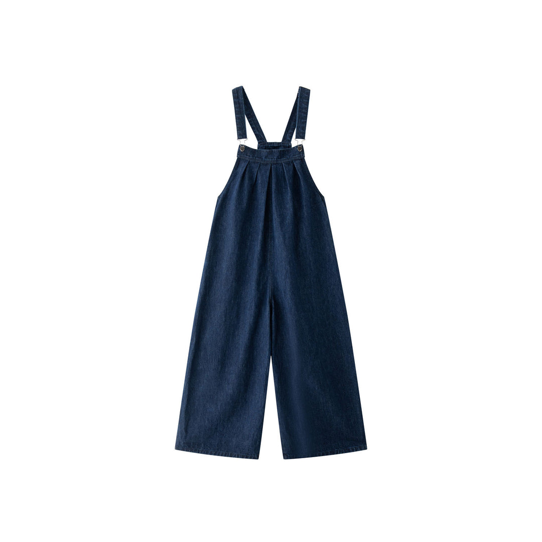 Damen Weite Denim-Latzhose im Baggy‑Stil mit verstellbaren Trägern und großen Seitentaschen Nord Taschen