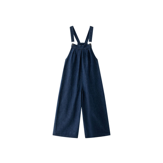 Damen Weite Denim-Latzhose im Baggy‑Stil mit verstellbaren Trägern und großen Seitentaschen Nord Taschen