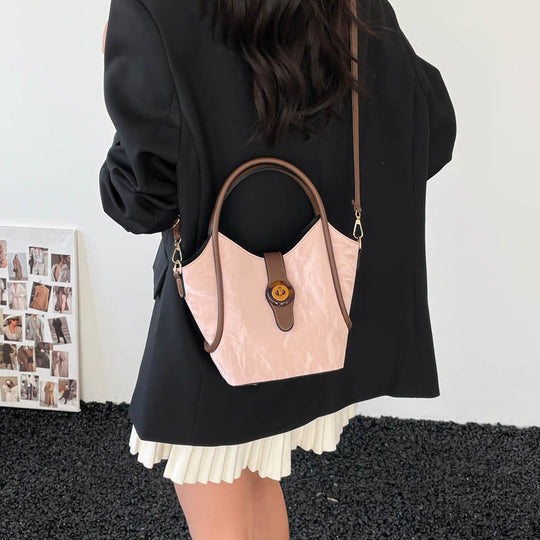 Damen elegante Umhängetasche mit einzigartigem Verschluss und strukturiertem Obermaterial Nord Taschen