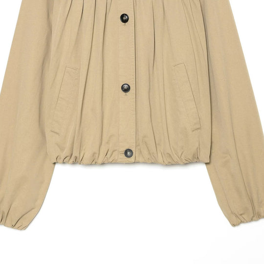 Damen Kurzjacke mit geraffter Brustpartie, Tunnelzugsaum und Ballonärmeln Nord Taschen