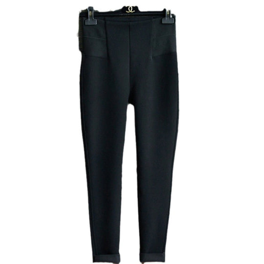 Damen Hochtaillierte schmale Stretchhose mit nahtlosem Bund und konischem Bein Nord Taschen