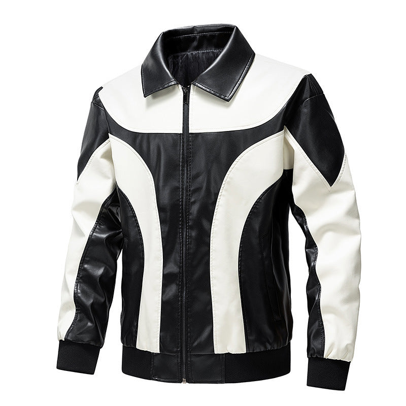 Herren Sportliche Kunstlederjacke Nord Taschen