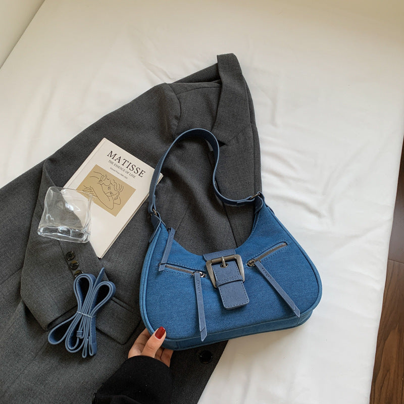Damen Schultertasche mit modischem Reißverschluss-Detail Nord Taschen