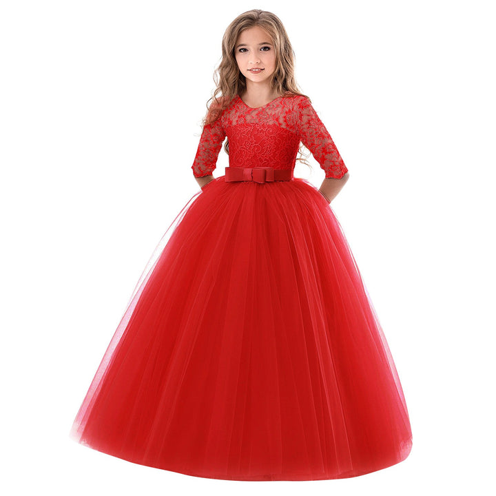 Damen Prinzessinnenkleid mit Spitzenoberteil und Tüllrock