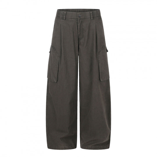 Damen weite Cargo‑Culottehose mit hoher Taille, aufgesetzten Klappentaschen und lässiger Cropped‑Silhouette Nord Taschen