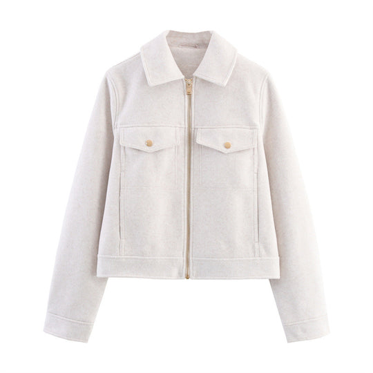 Damen Leichte wattierte Windjacke mit Stehkragen und Polka‑Dot‑Print Nord Taschen