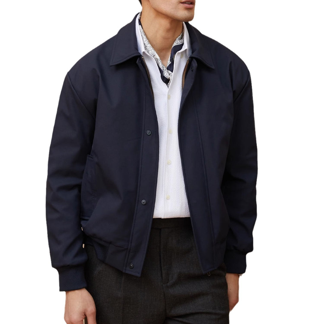 Herren klassische Harrington-Jacke mit Reißverschluss und Rippbündchen Nord Taschen