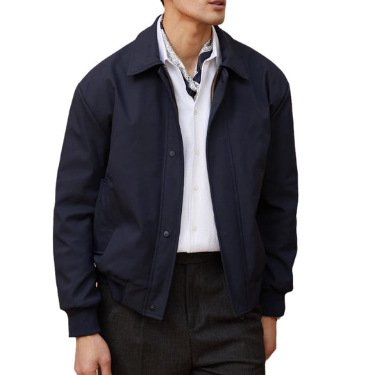 Herren klassische Harrington-Jacke mit Reißverschluss und Rippbündchen Nord Taschen