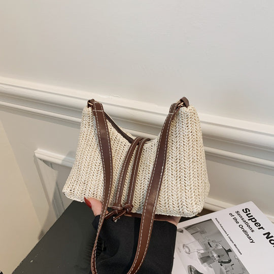 Damen Umhängetasche aus geflochtenem Material mit verstellbarem Trageriemen Nord Taschen