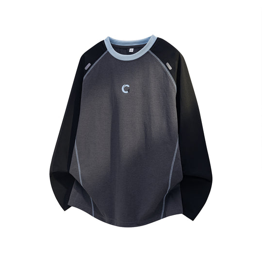 Unisex Raglan-Sweatshirt mit kontrastierenden Ärmeln, Rundhalsausschnitt und dekorativen Flatlock-Nahtlinien Nord Taschen