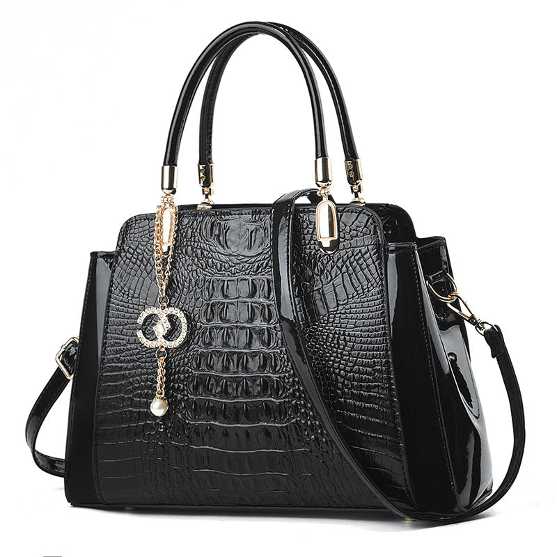 Damen elegante Handtasche mit luxuriöser Kroko-Prägung Nord Taschen