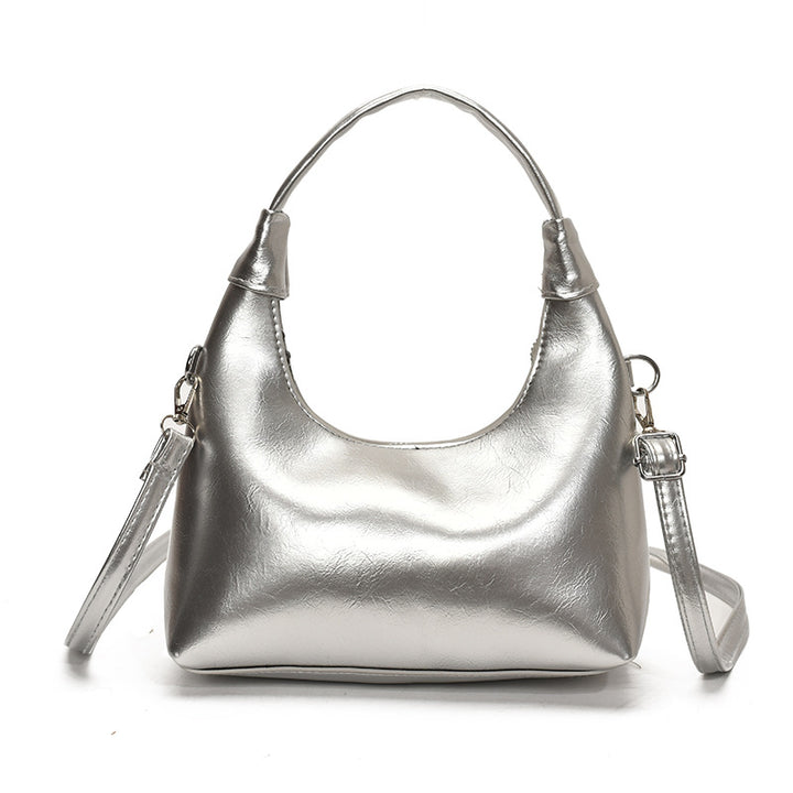 Damen Hobo-Handtasche mit elegantem, glänzendem Obermaterial und abnehmbarem Schulterriemen Nord Taschen