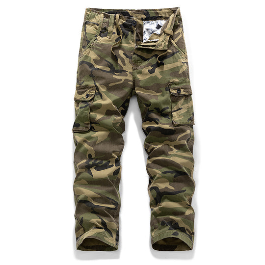 Herren Cargohose im Military‑Look mit Mehrfachtaschen, Kordelzugbund und verstärkten Kniepartien Nord Taschen
