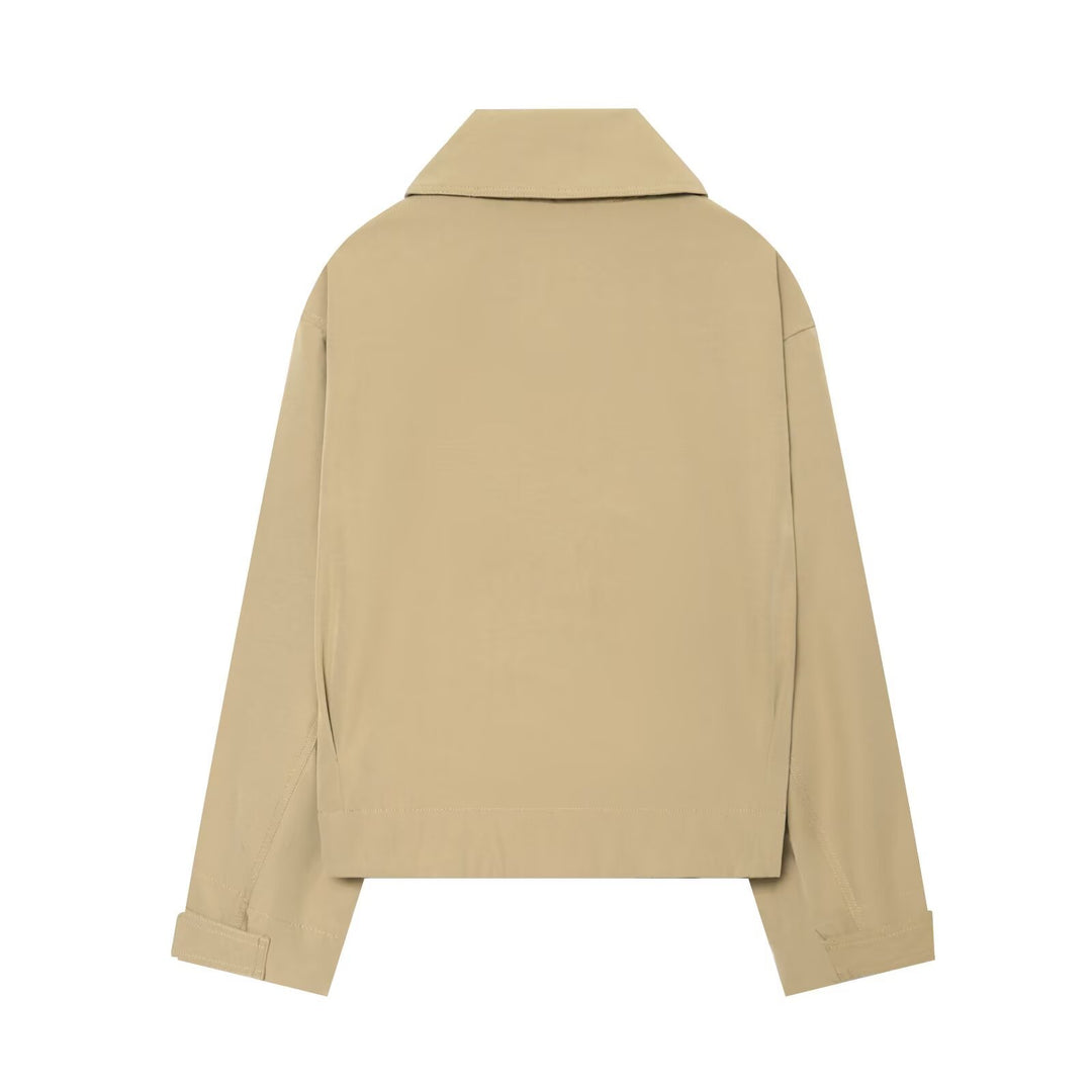 Damen Kurzjacke mit Oversize-Kragen und verstellbaren Manschetten Nord Taschen