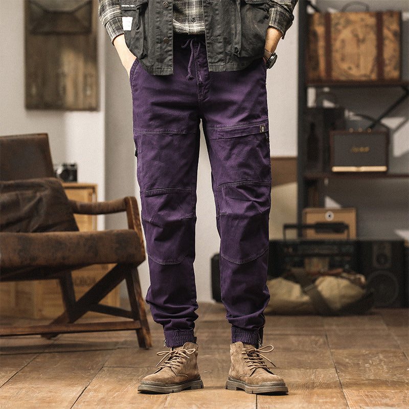 Herren Slim‑Tapered Cargojogger aus Baumwoll‑Twill mit Tunnelzug und Knöchelzipper Nord Taschen