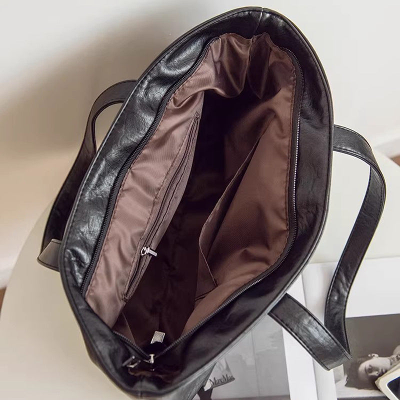Damen elegante Shopper-Tasche mit strukturiertem Kunstleder Nord Taschen