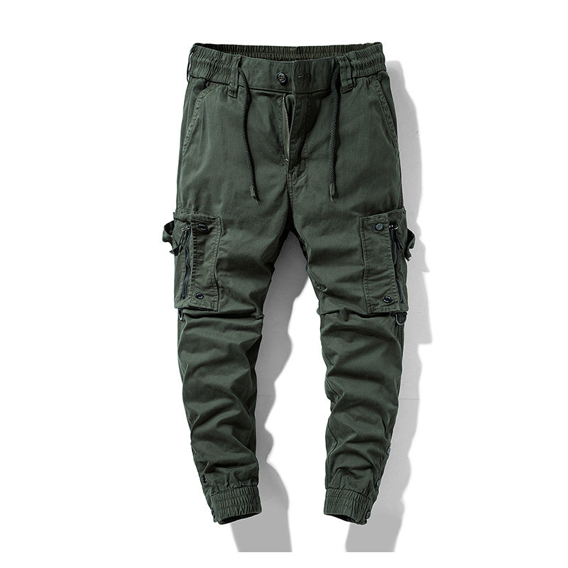 Herren Multifunktionale Cargo-Jogginghose mit Tunnelzugbund, Reißverschluss‑Taschen und verstellbaren Knöchelbündchen Nord Taschen