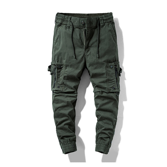 Herren Multifunktionale Cargo-Jogginghose mit Tunnelzugbund, Reißverschluss‑Taschen und verstellbaren Knöchelbündchen Nord Taschen