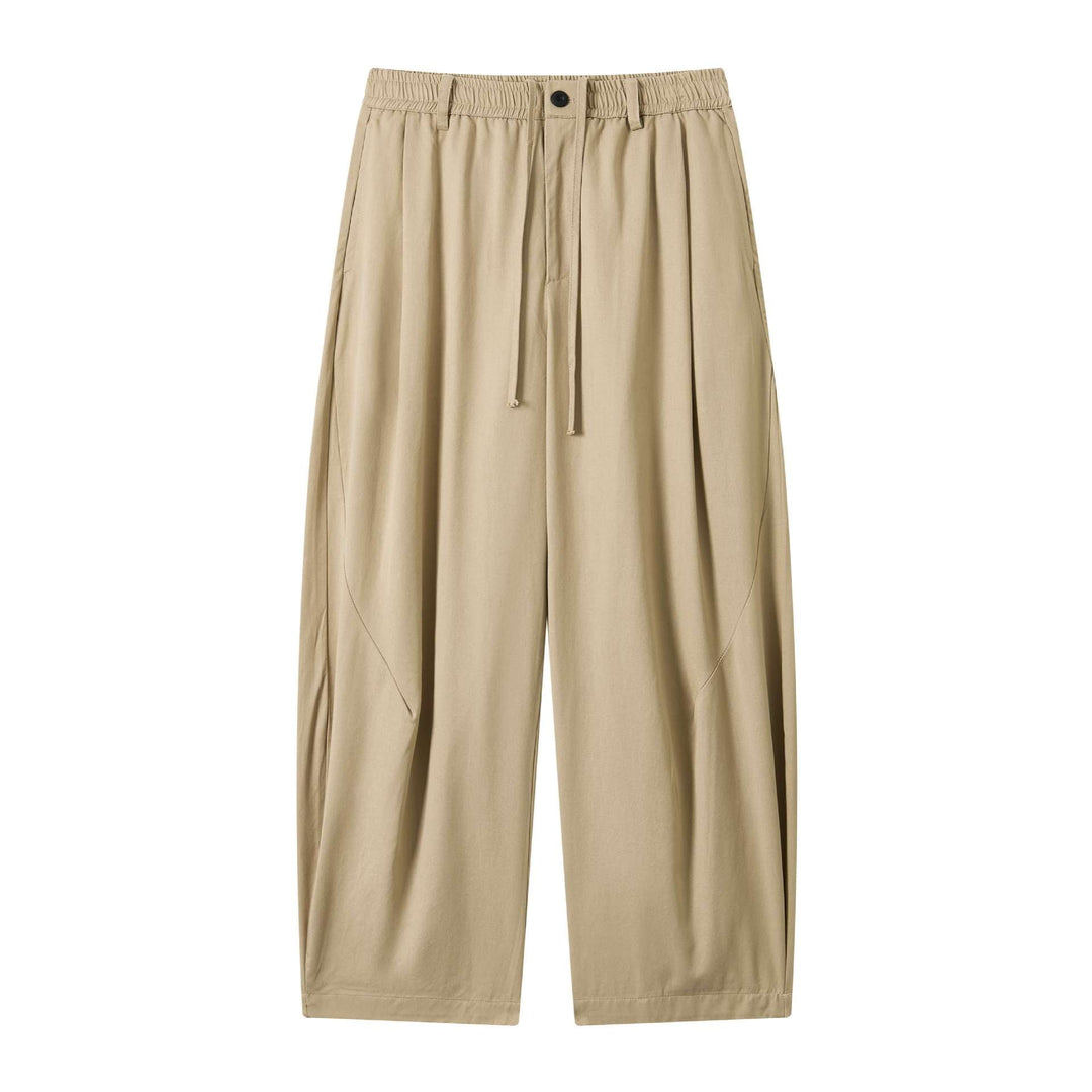 Damen weite Culotte-Hose mit elastischem Bund und Tunnelzug Nord Taschen