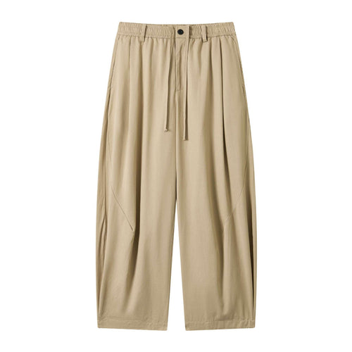 Damen weite Culotte-Hose mit elastischem Bund und Tunnelzug Nord Taschen