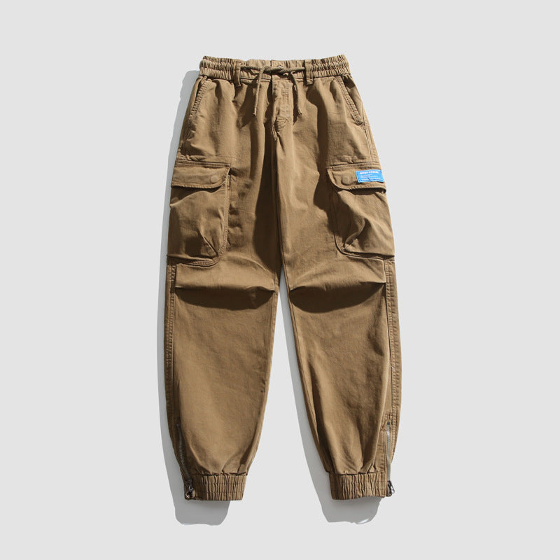 Herren Konisch geschnittene Utility-Cargo-Jogginghose mit Tunnelzugbund, Klapptaschen und Knöchelreißverschlüssen Nord Taschen