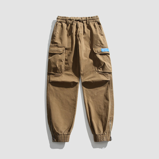 Herren Konisch geschnittene Utility-Cargo-Jogginghose mit Tunnelzugbund, Klapptaschen und Knöchelreißverschlüssen Nord Taschen