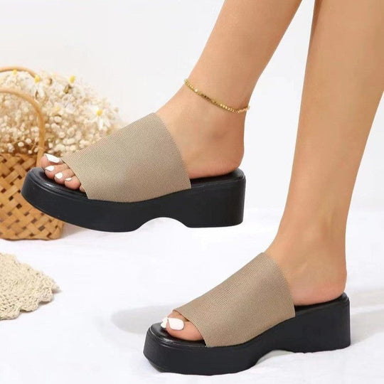 Damen Komfortable Blockabsatz-Sandalen mit breitem Riemen