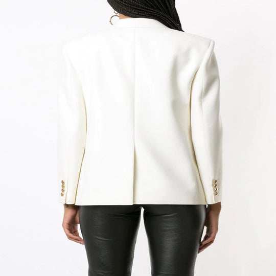 Damen Boxy-Zweireiher-Blazer im Clean-Tailoring mit strukturierten Schultern Nord Taschen