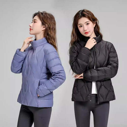 Damen gesteppte Thermo-Kapuzenjacke mit diamantförmiger Steppung Nord Taschen