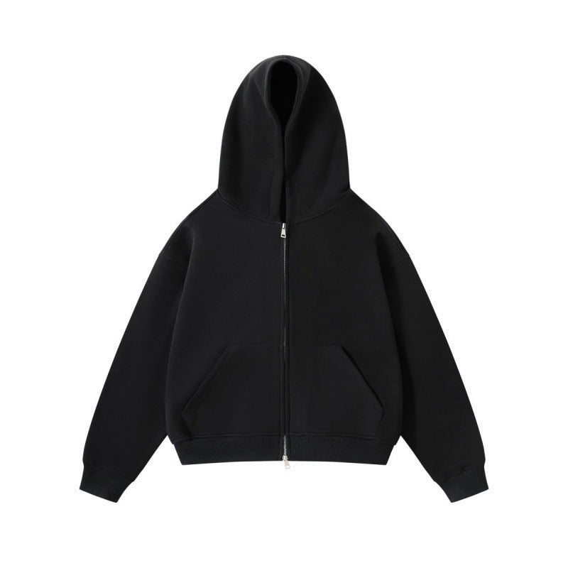 Unisex Oversize Kapuzenjacke mit durchgehendem Reißverschluss und Kängurutaschen aus Baumwoll-Fleece Nord Taschen