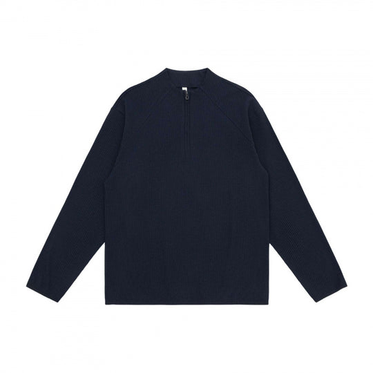 Unisex Waffelstrick-Halbzip-Pullover mit Raglanärmeln Nord Taschen