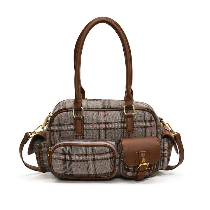 Damenhandtasche mit modischem Karomuster Nord Taschen