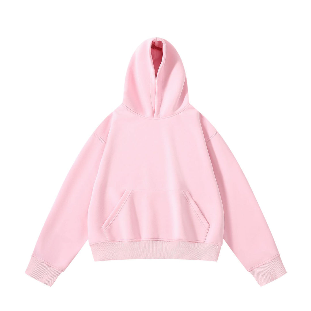 Unisex nan schwerer Oversize-Kapuzenpullover mit doppellagiger Kapuze Kängurutasche und breitem Rippbund Nord Taschen