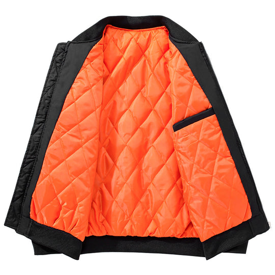 Herren Bomberjacke im Fliegerstil mit wattierter Thermofütterung und Ärmel-Utilitytasche Nord Taschen