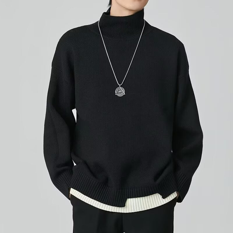 Herren Modischer Rollkragenpullover aus Grobstrick Nord Taschen