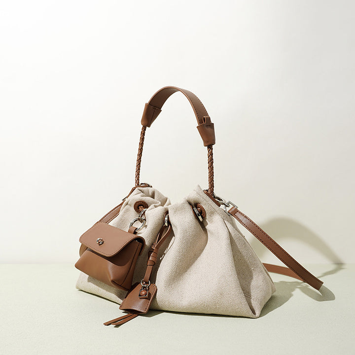 Damen lässige Stoffhandtasche mit abnehmbarem Minibag Nord Taschen