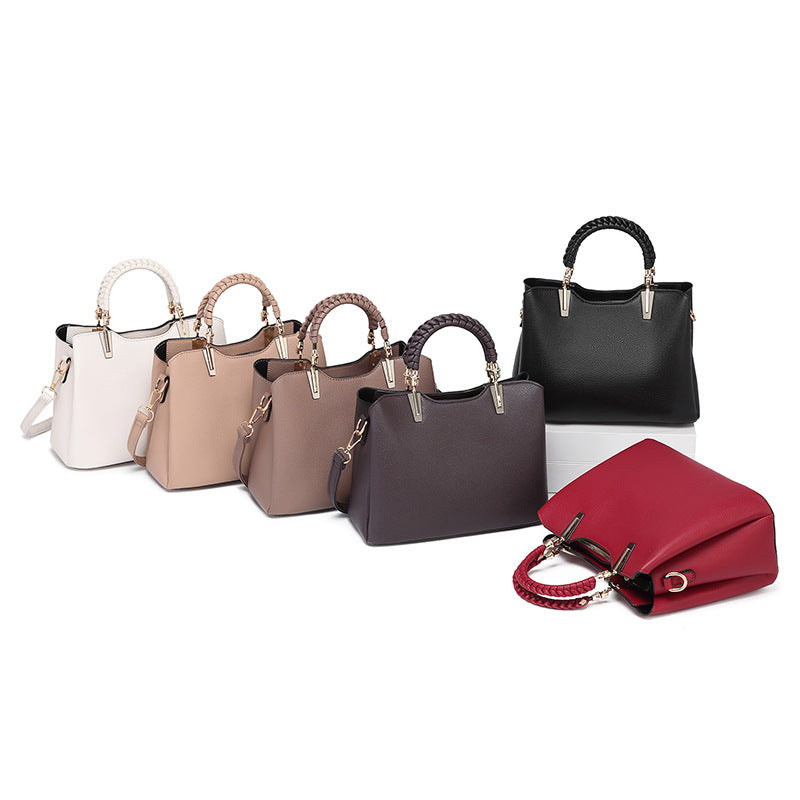 Damen Handtasche mit strukturierten Griffen und elegantem Innenfach Nord Taschen