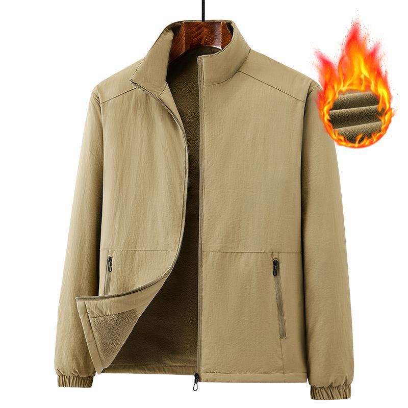 Herren Leichte windabweisende Fleecejacke mit Stehkragen und Reißverschlusstaschen Nord Taschen