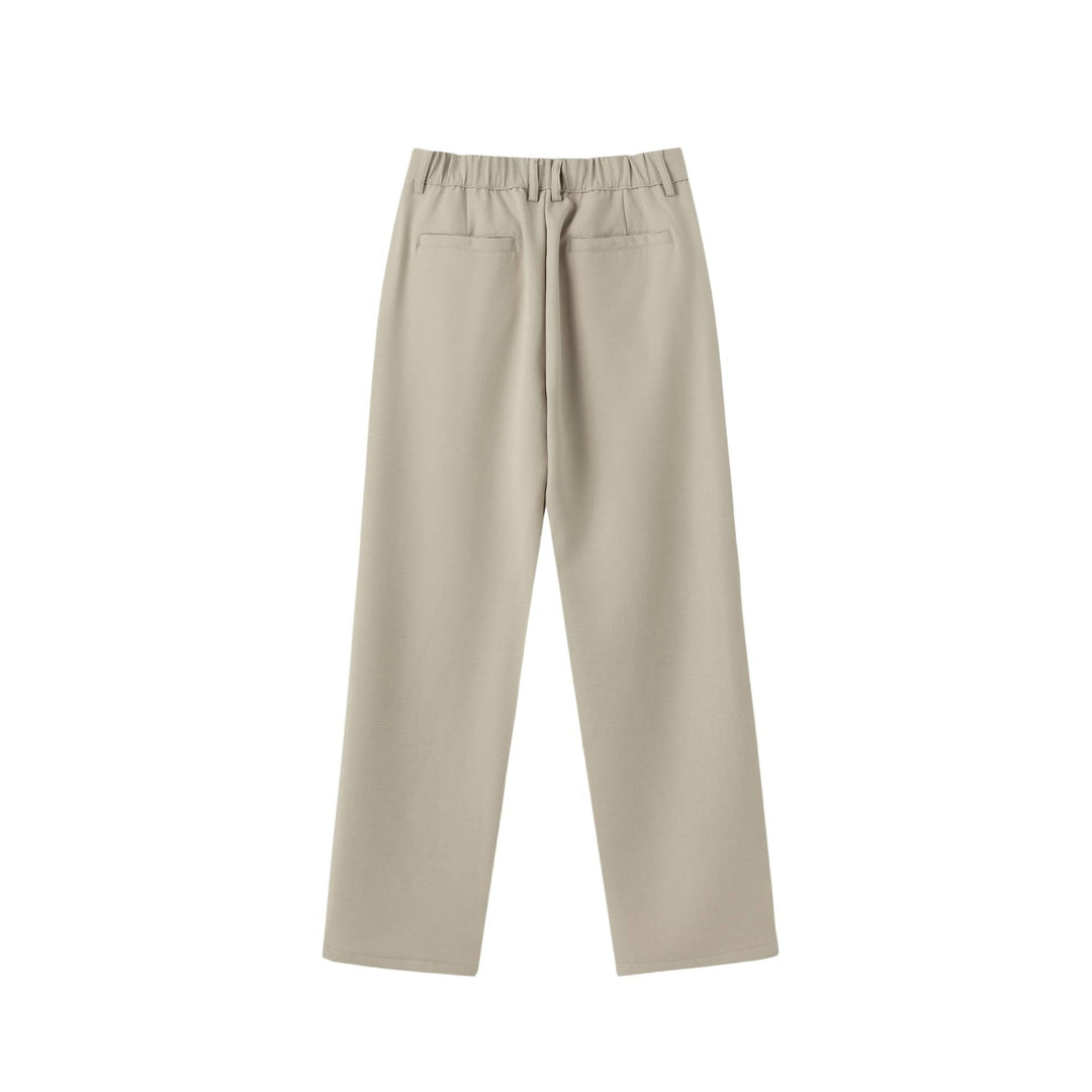 Damen Weite Bundfaltenhose mit hoher Taille und klassischem Bunddetail Nord Taschen